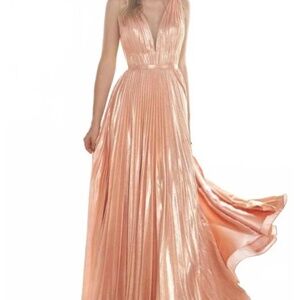 Elegant Peach Evening Gown